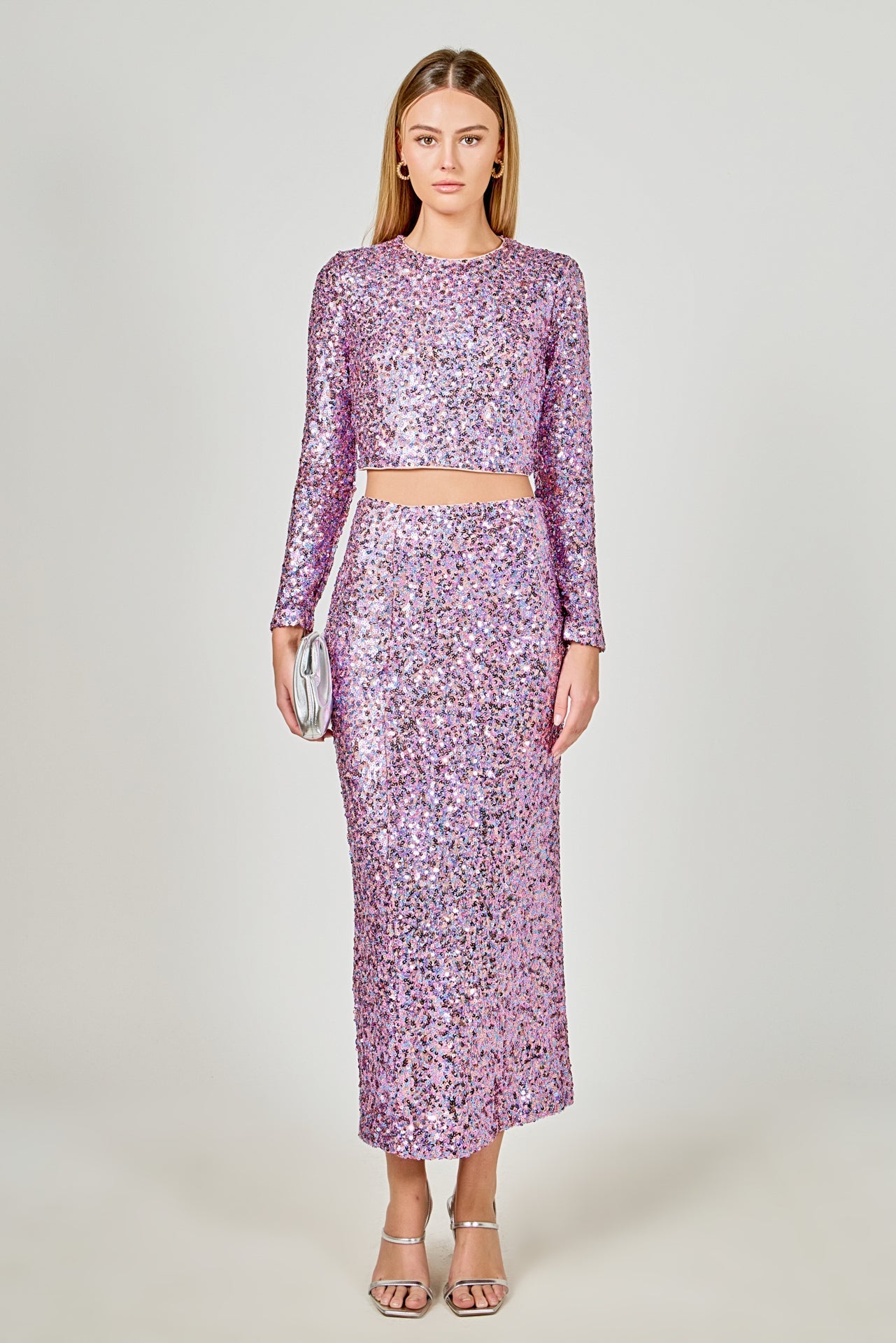 ENDLESS ROSE - Sequins Maxi Skirt - SKIRTS available at Objectrare