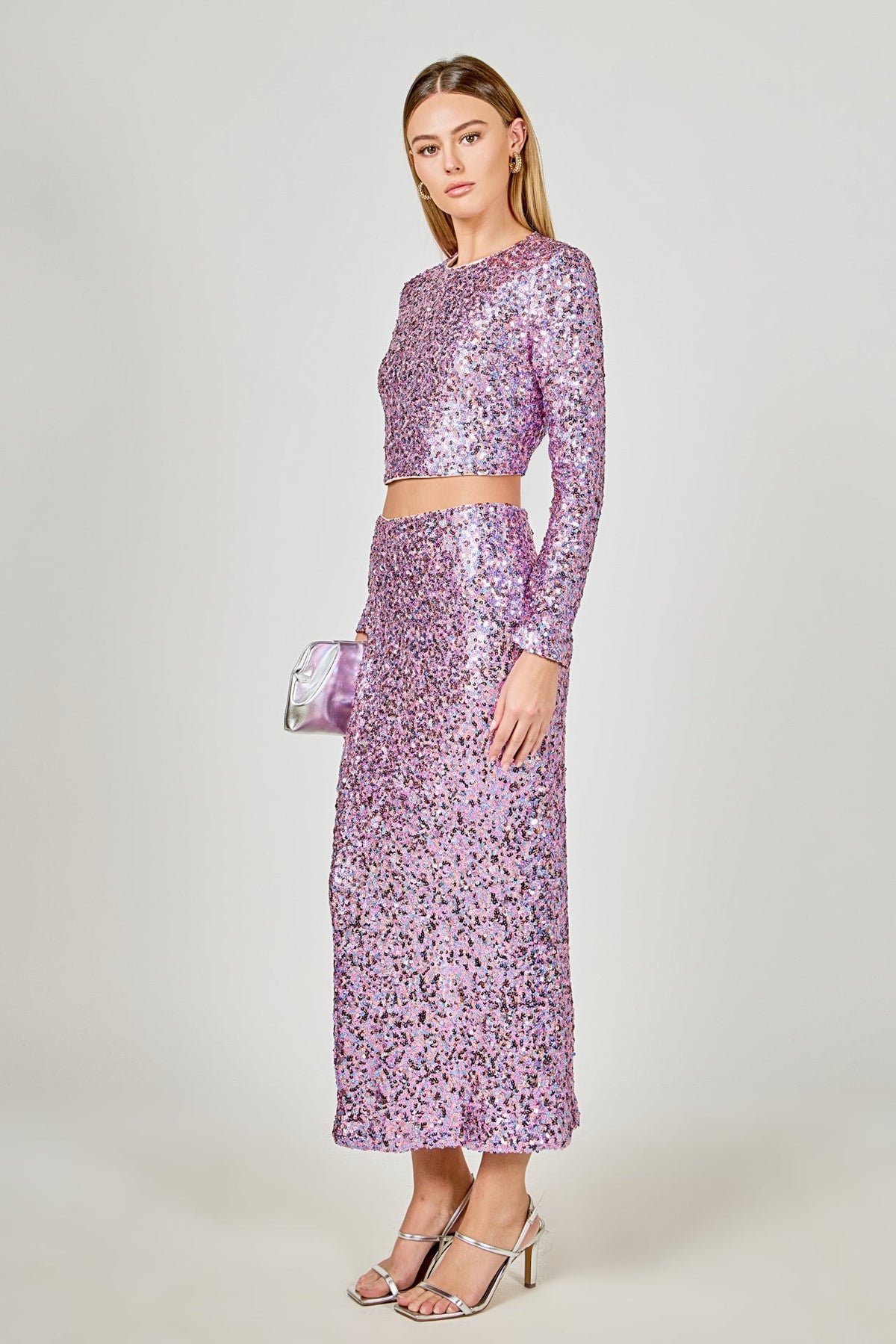 ENDLESS ROSE - Sequins Maxi Skirt - SKIRTS available at Objectrare