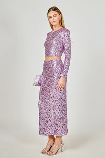 ENDLESS ROSE - Sequins Maxi Skirt - SKIRTS available at Objectrare