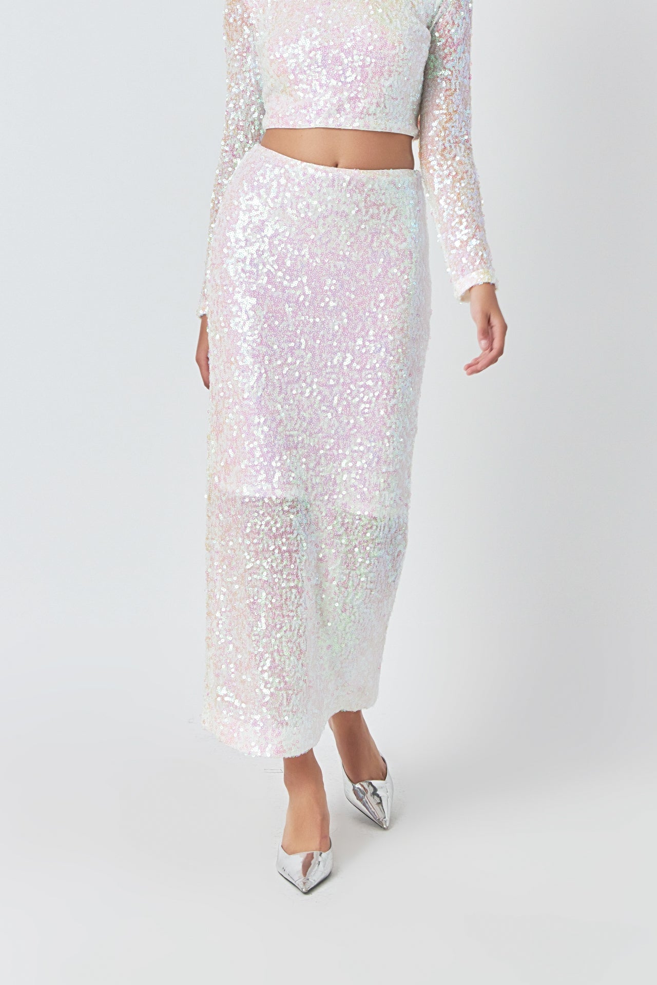 ENDLESS ROSE - Endless Rose - Sequins Maxi Skirt - SKIRTS available at Objectrare