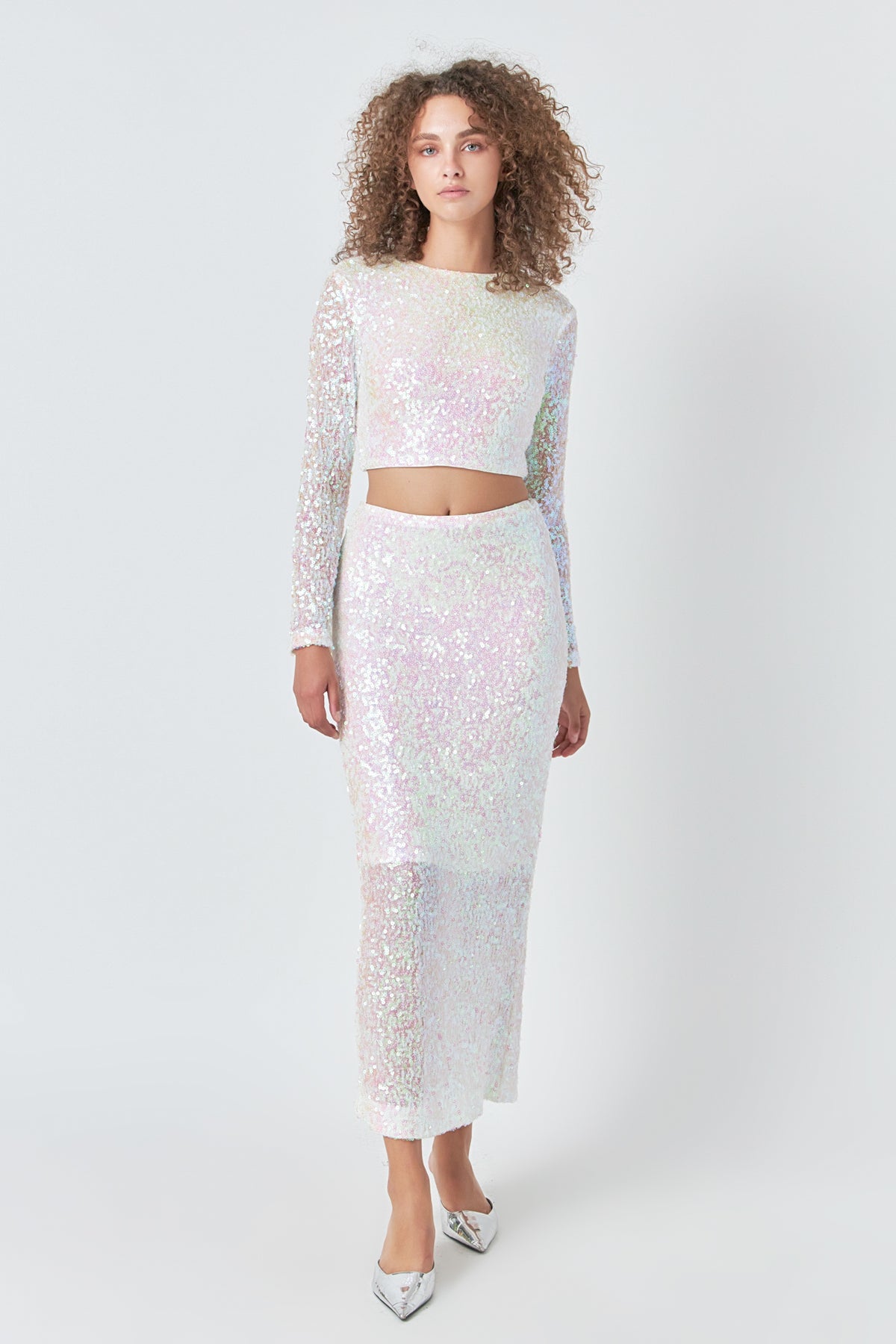 ENDLESS ROSE - Sequins Maxi Skirt - SKIRTS available at Objectrare