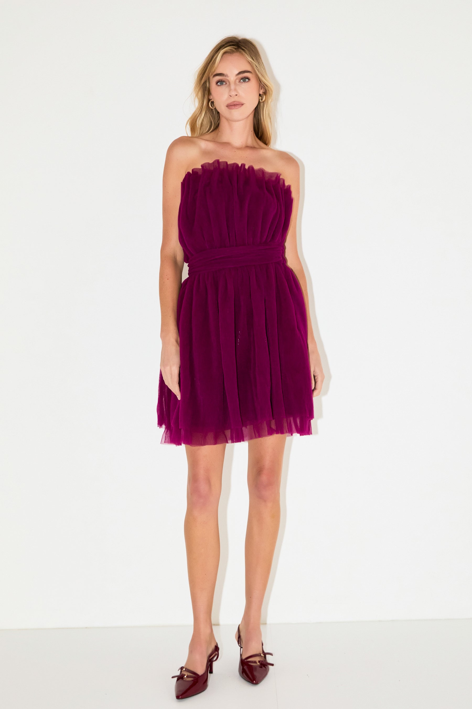ENDLESS ROSE - Strapless Mini Tulle Dress - DRESSES available at Objectrare