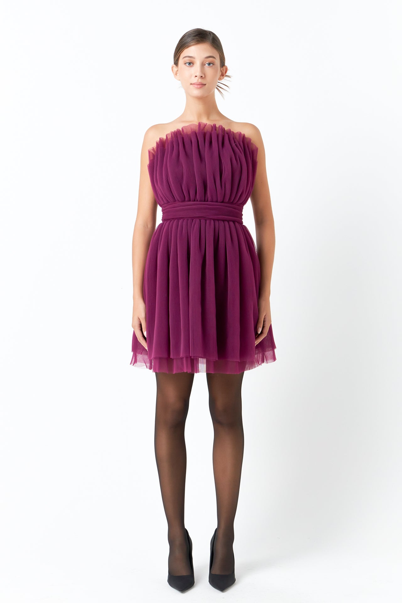 ENDLESS ROSE - Strapless Mini Tulle Dress - DRESSES available at Objectrare