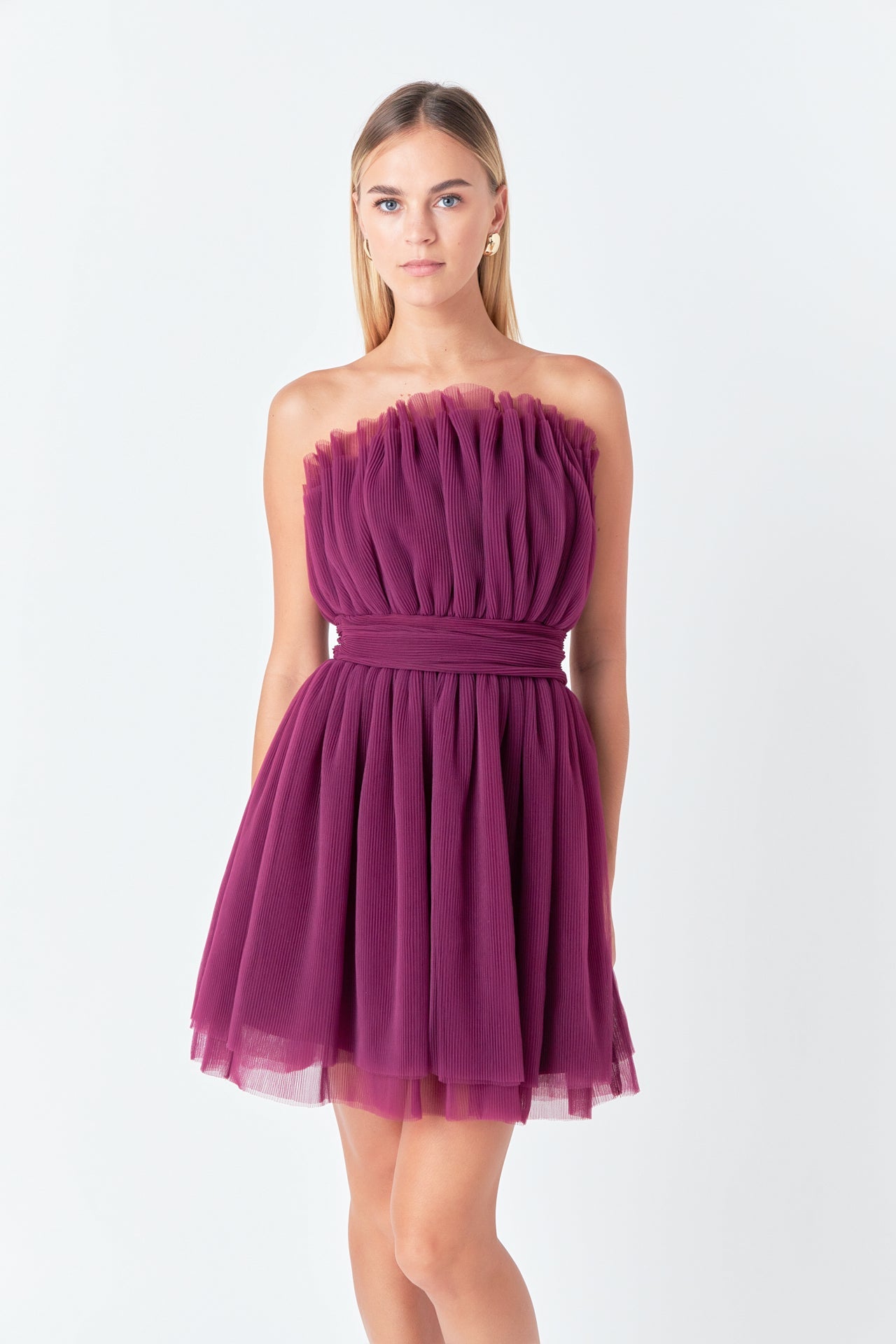 ENDLESS ROSE - Strapless Mini Tulle Dress - DRESSES available at Objectrare