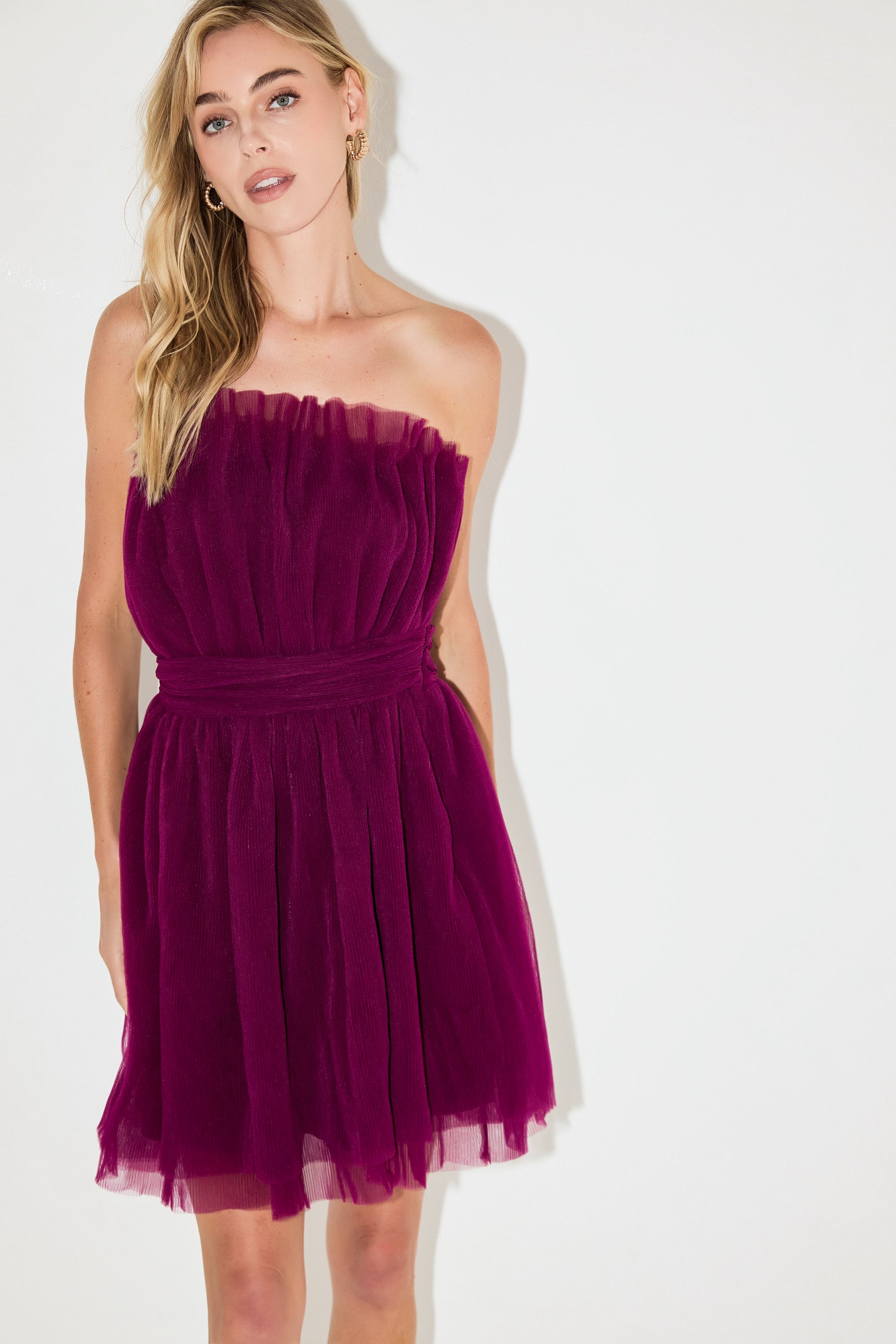 ENDLESS ROSE - Strapless Mini Tulle Dress - DRESSES available at Objectrare