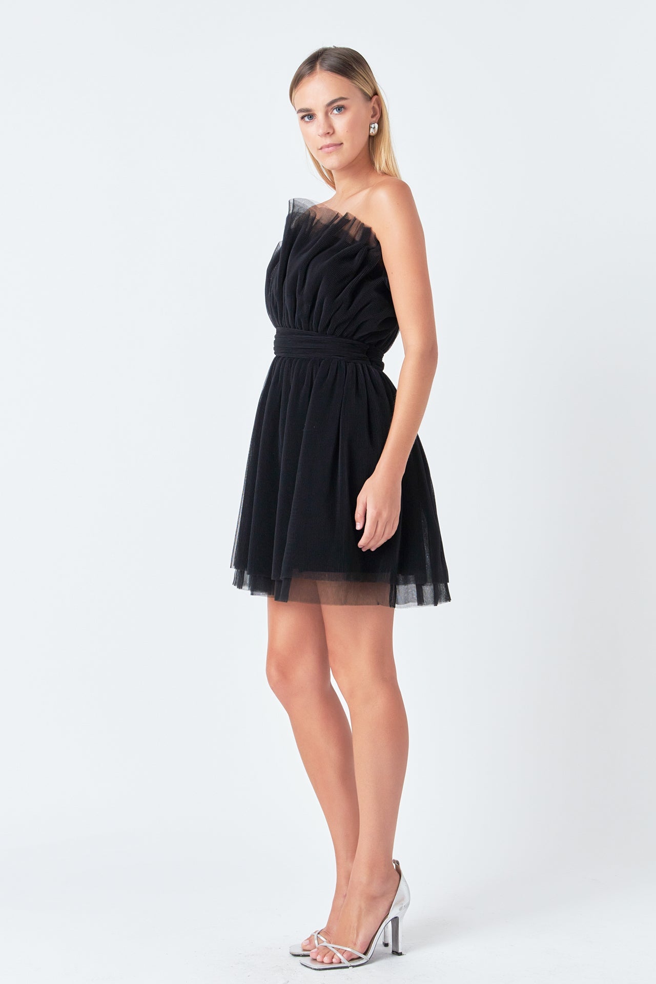 ENDLESS ROSE - Strapless Mini Tulle Dress - DRESSES available at Objectrare
