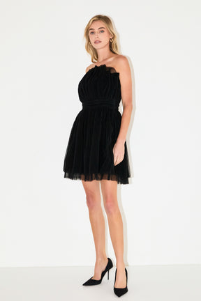 ENDLESS ROSE - Strapless Mini Tulle Dress - DRESSES available at Objectrare
