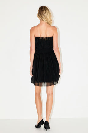 ENDLESS ROSE - Strapless Mini Tulle Dress - DRESSES available at Objectrare