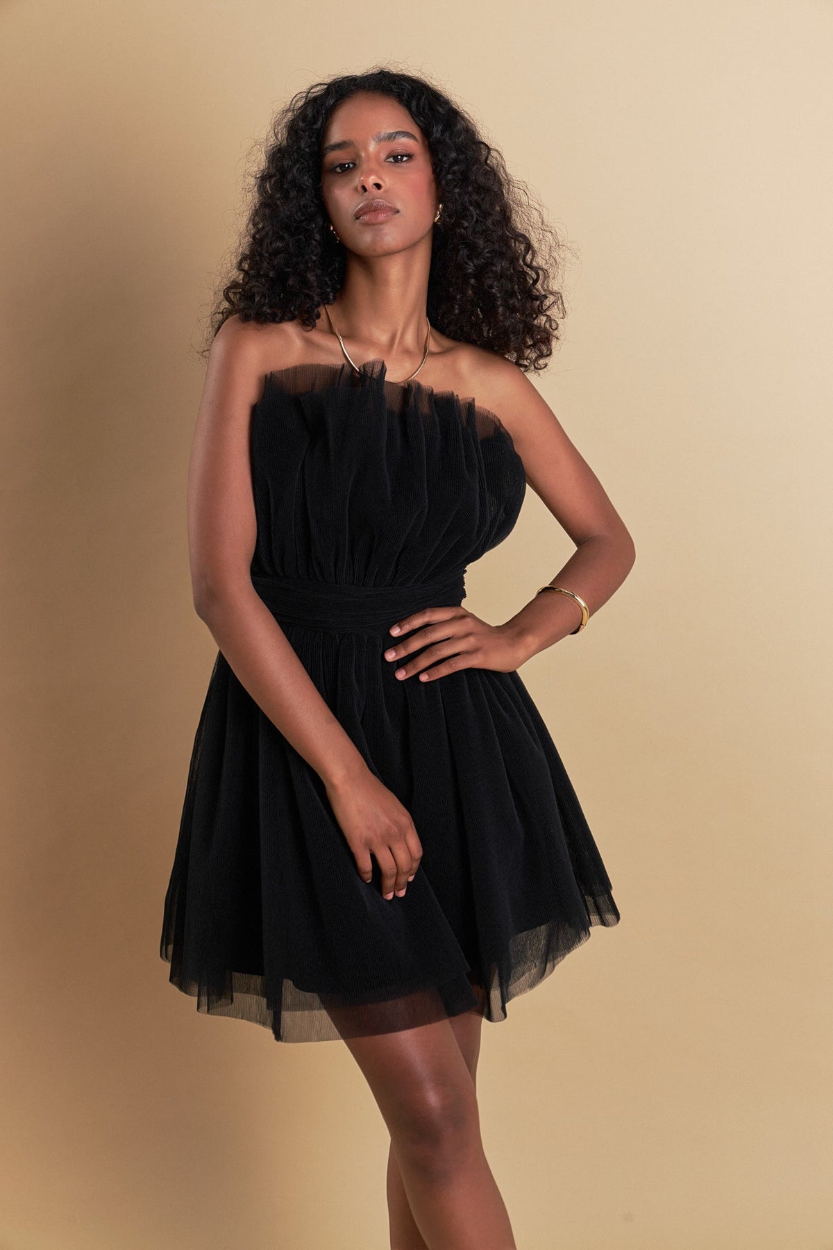 ENDLESS ROSE - Strapless Mini Tulle Dress - DRESSES available at Objectrare