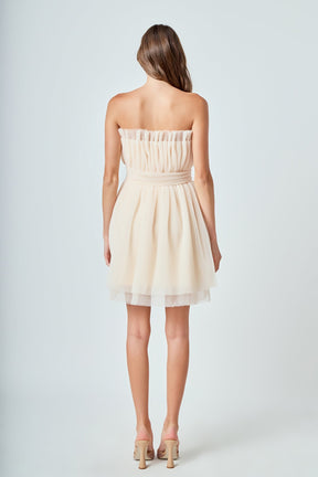 ENDLESS ROSE - Strapless Mini Tulle Dress - DRESSES available at Objectrare