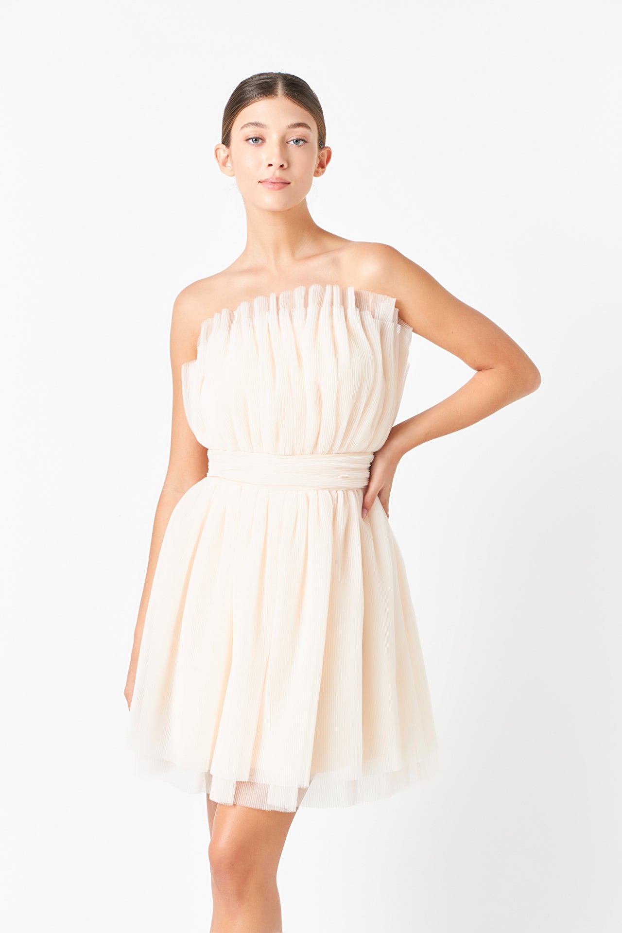 ENDLESS ROSE - Endless Rose - Strapless Mini Tulle Dress - DRESSES available at Objectrare