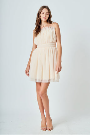 ENDLESS ROSE - Strapless Mini Tulle Dress - DRESSES available at Objectrare