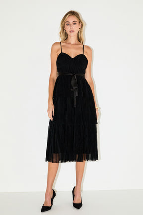 ENDLESS ROSE - Tulle Tiered Midi Dress - DRESSES available at Objectrare