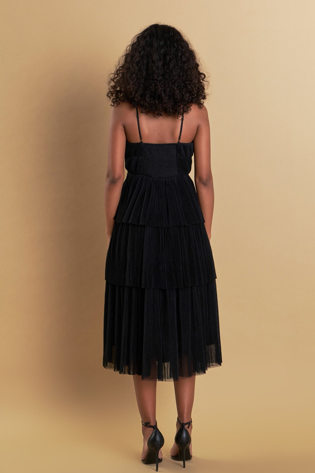 ENDLESS ROSE - Tulle Tiered Midi Dress - DRESSES available at Objectrare