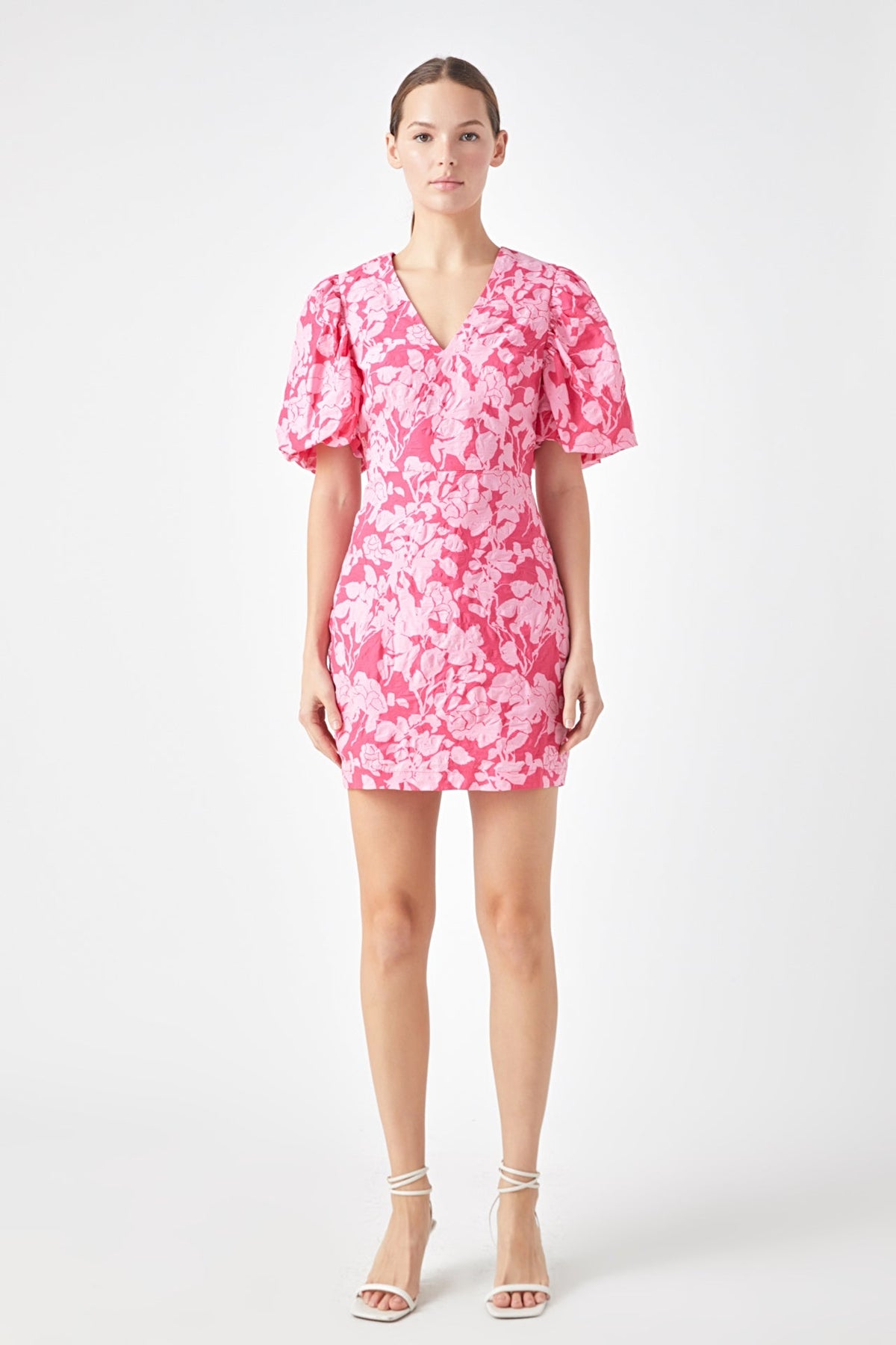 ENDLESS ROSE - Endless Rose - Floral Puff Sleeve Mini Dress - DRESSES available at Objectrare