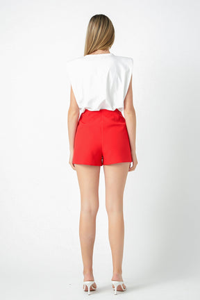 ENDLESS ROSE - Endless Rose - High Waisted Shorts - SHORTS available at Objectrare