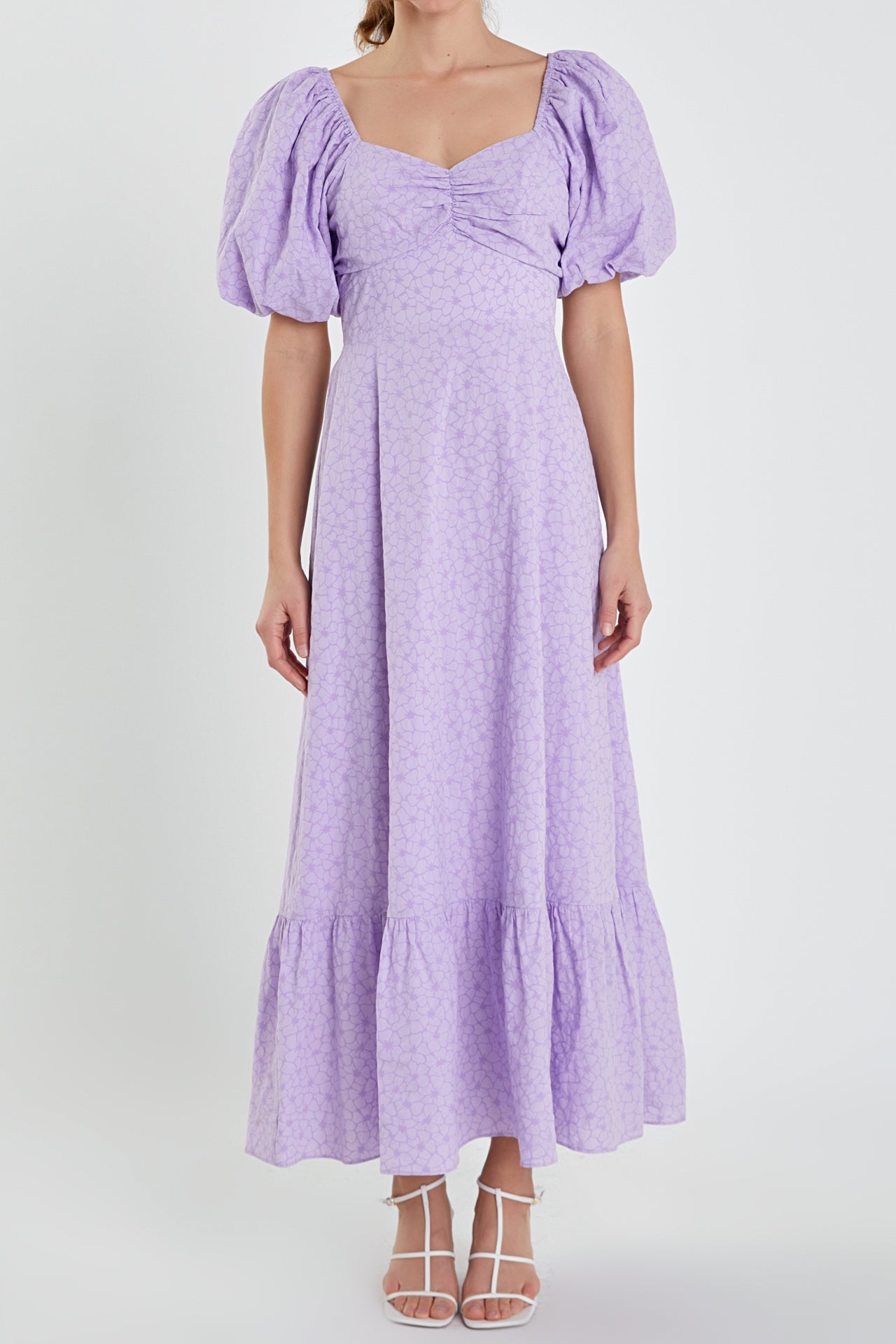 ENGLISH FACTORY - Floral Print Back Bow Tie Maxi Dress - DRESSES available at Objectrare