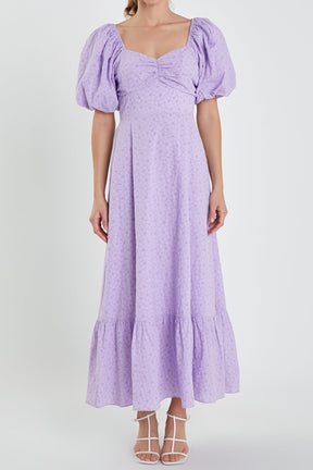 ENGLISH FACTORY - Floral Print Back Bow Tie Maxi Dress - DRESSES available at Objectrare