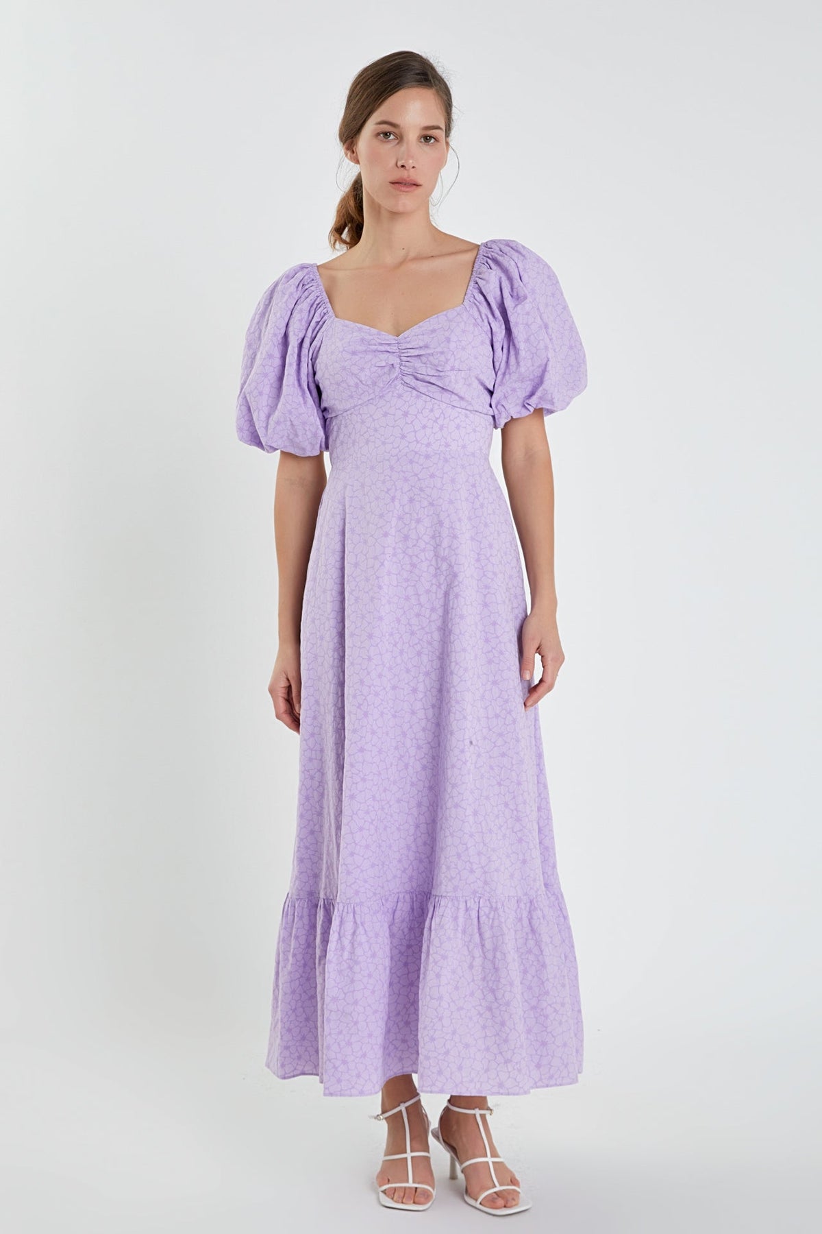 ENGLISH FACTORY - Floral Print Back Bow Tie Maxi Dress - DRESSES available at Objectrare