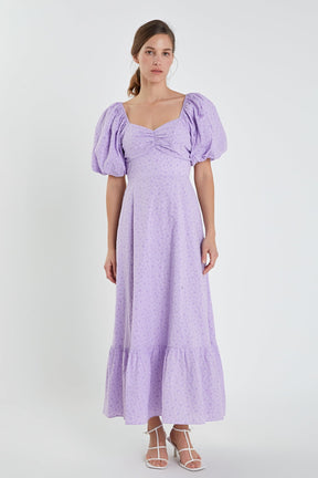 ENGLISH FACTORY - Floral Print Back Bow Tie Maxi Dress - DRESSES available at Objectrare