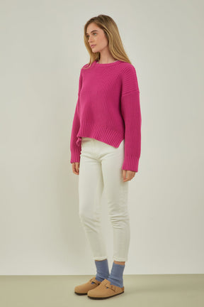 ENGLISH FACTORY - Oversize Ribbed Sweater - SWEATERS & KNITS available at Objectrare