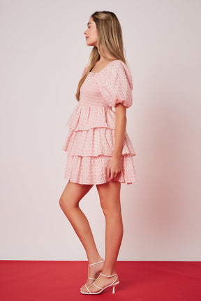 ENGLISH FACTORY - Floral Smocked Tiered Mini Dress - DRESSES available at Objectrare