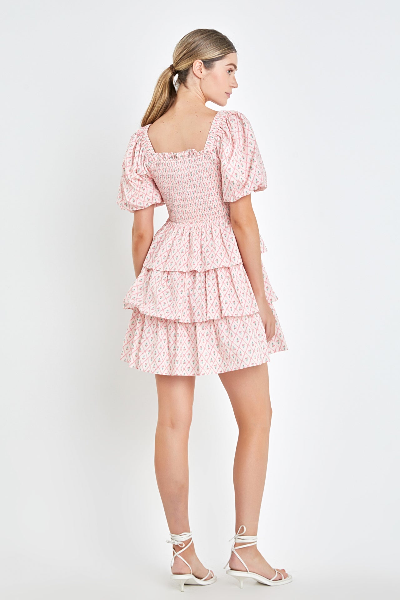 ENGLISH FACTORY - Floral Smocked Tiered Mini Dress - DRESSES available at Objectrare