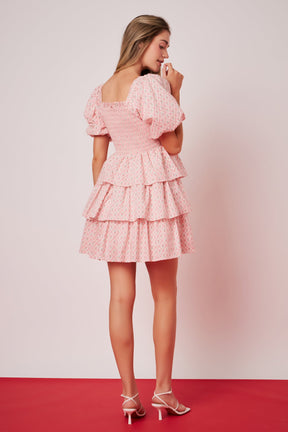 ENGLISH FACTORY - Floral Smocked Tiered Mini Dress - DRESSES available at Objectrare