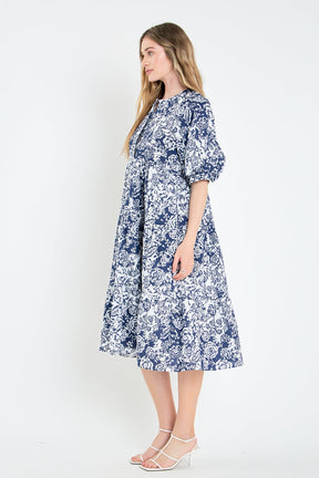 ENGLISH FACTORY - English Factory - Floral Print Midi Dress - DRESSES available at Objectrare