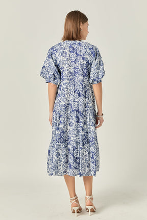 ENGLISH FACTORY - Floral Print Midi Dress - DRESSES available at Objectrare