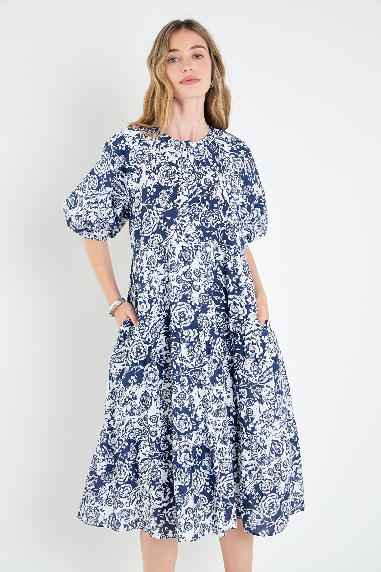 ENGLISH FACTORY - English Factory - Floral Print Midi Dress - DRESSES available at Objectrare