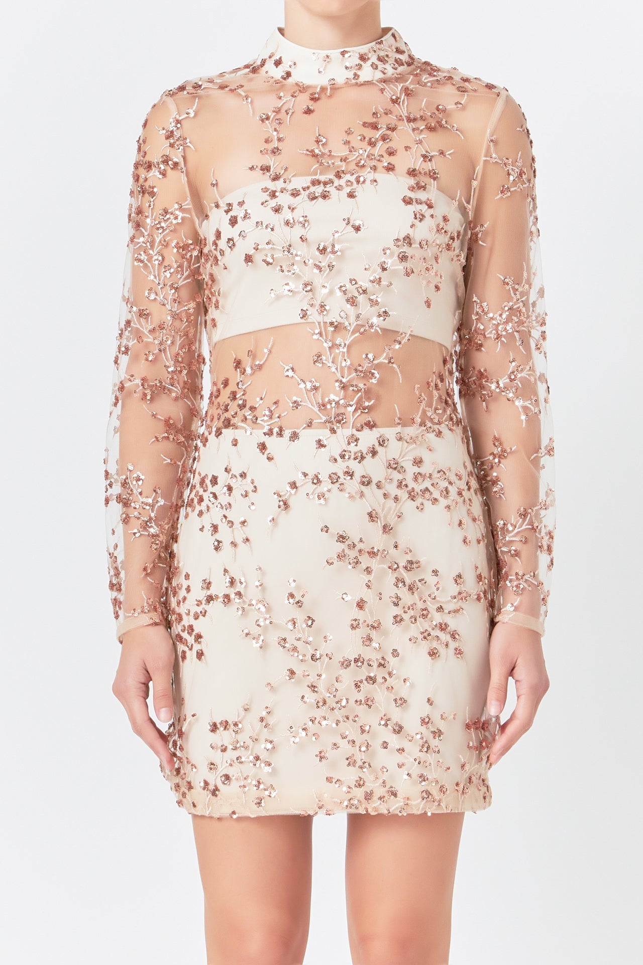 ENDLESS ROSE - Endless Rose - Sequins Embroidered Mini Dress - DRESSES available at Objectrare