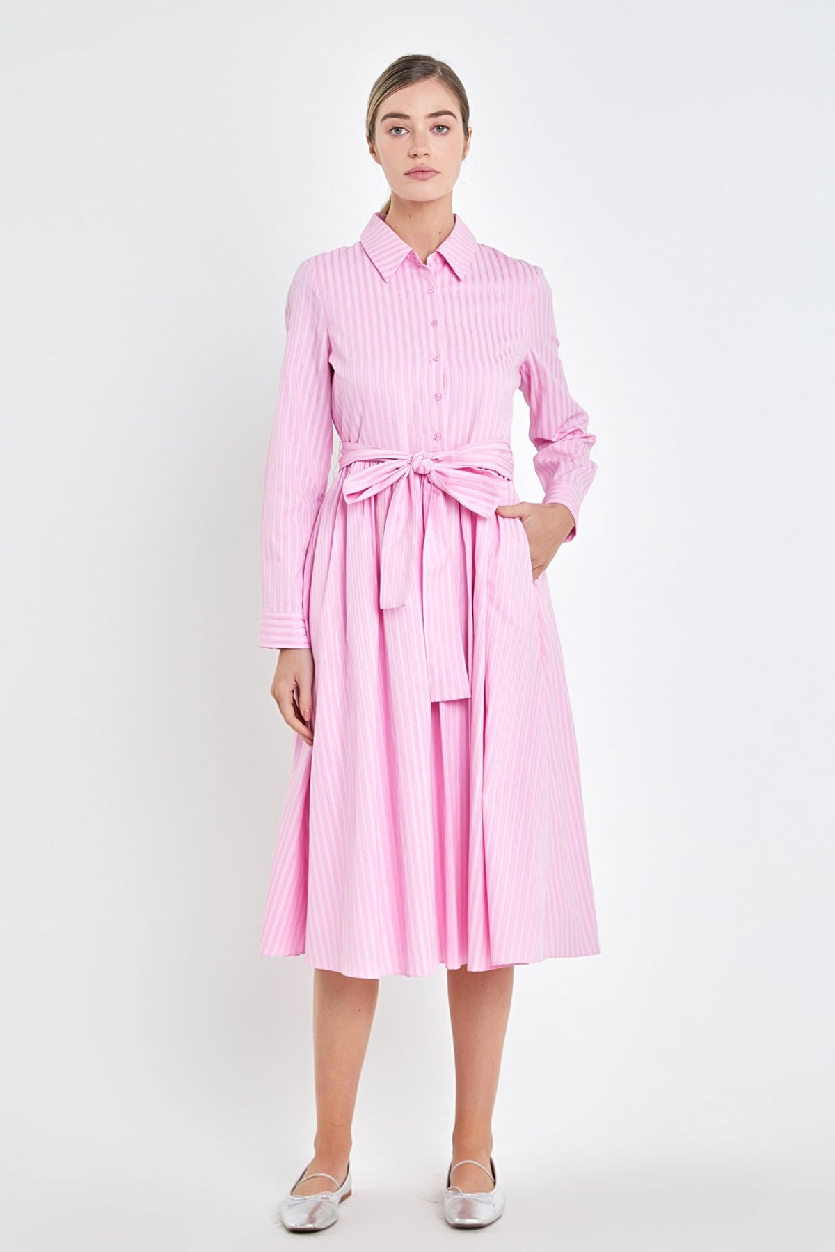 ENGLISH FACTORY - English Factory - Striped Shirt Maxi Dress - DRESSES available at Objectrare