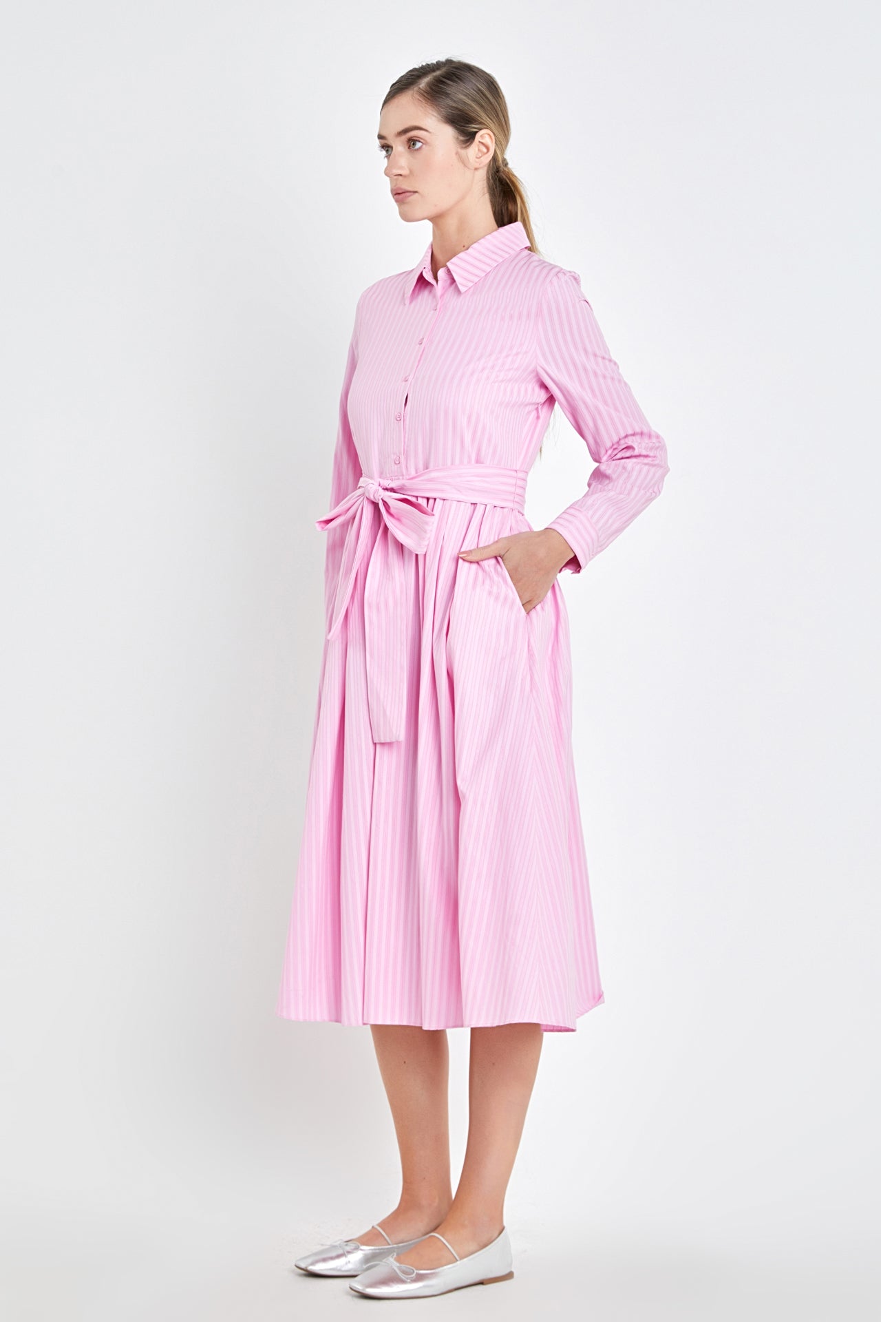 ENGLISH FACTORY - Striped Shirt Maxi Dress - DRESSES available at Objectrare