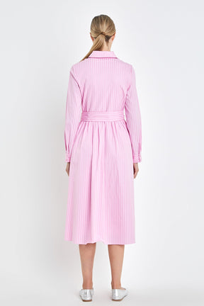 Striped Shirt Maxi Dress