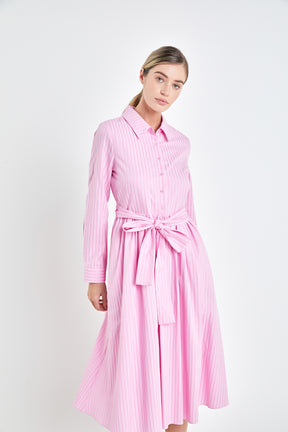 ENGLISH FACTORY - Striped Shirt Maxi Dress - DRESSES available at Objectrare