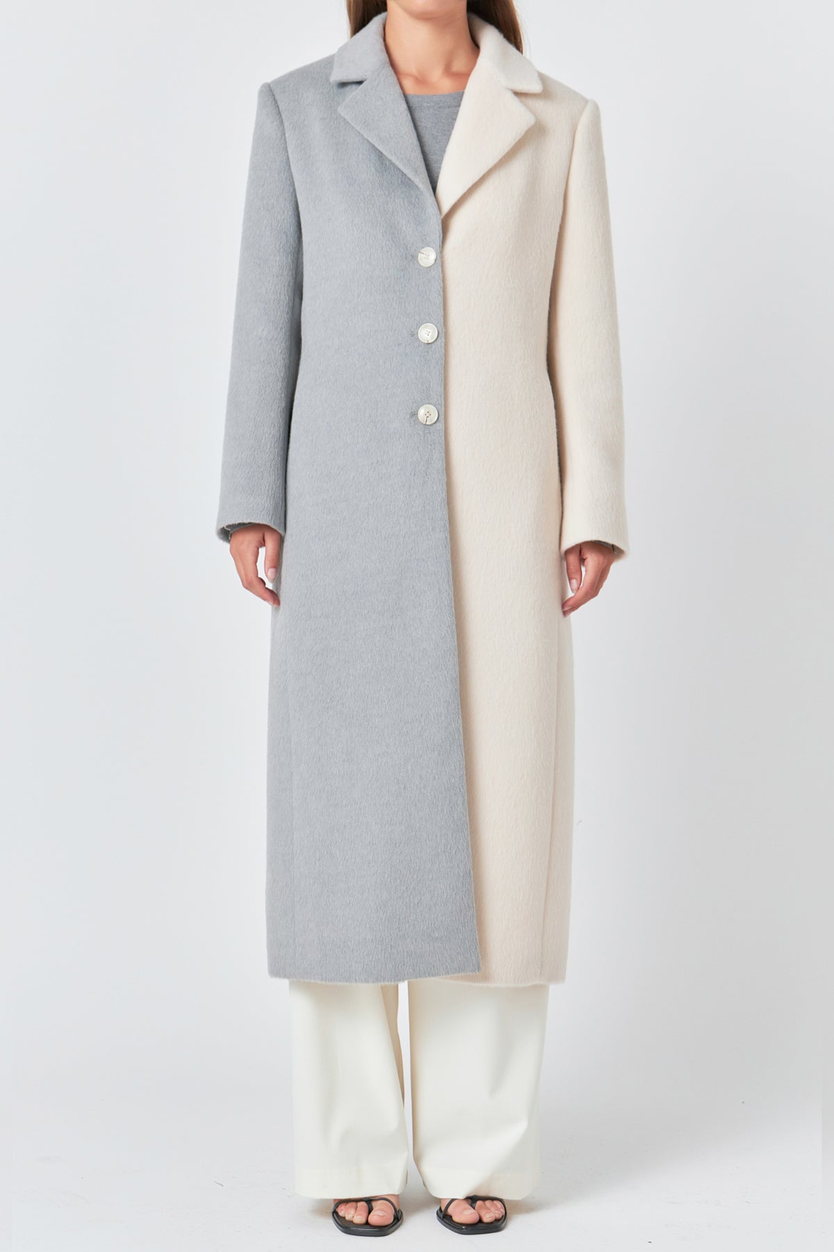 ENDLESS ROSE - Colorblock Maxi Coat - COATS available at Objectrare