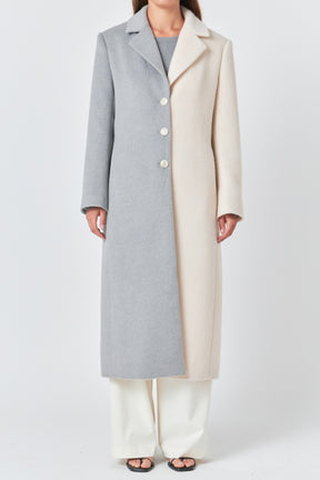 ENDLESS ROSE - Colorblock Maxi Coat - COATS available at Objectrare