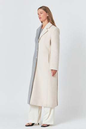 ENDLESS ROSE - Colorblock Maxi Coat - COATS available at Objectrare