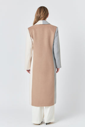 ENDLESS ROSE - Colorblock Maxi Coat - COATS available at Objectrare