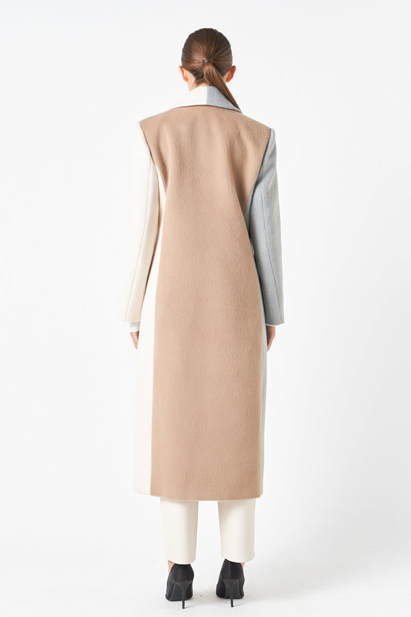 ENDLESS ROSE - Colorblock Maxi Coat - COATS available at Objectrare