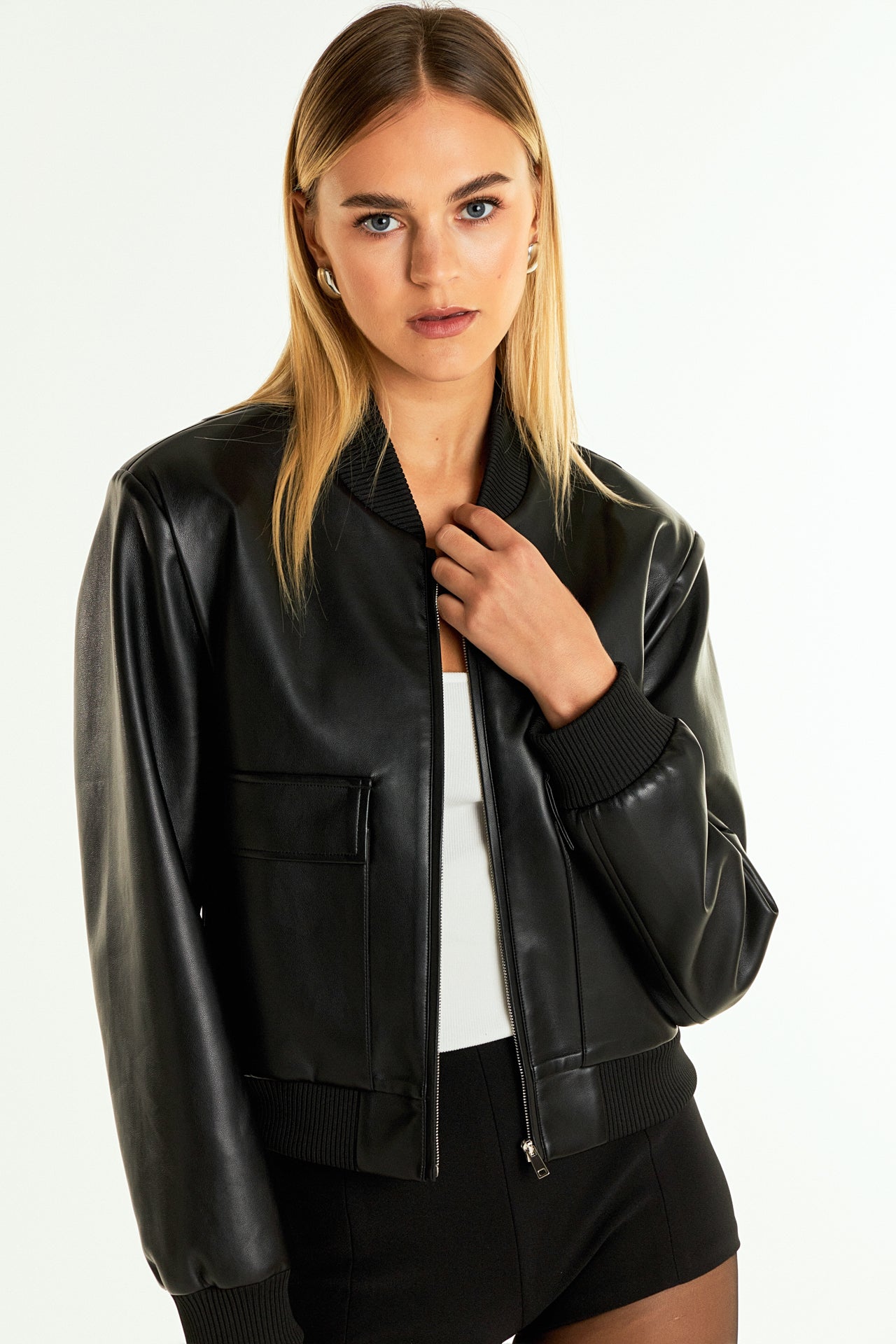 ENDLESS ROSE - Endless Rose - Short Pu Bomber Jacket - JACKETS available at Objectrare