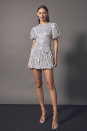 ENDLESS ROSE - Endless Rose - Sequin Bubble Skirt Mini Dress - DRESSES available at Objectrare