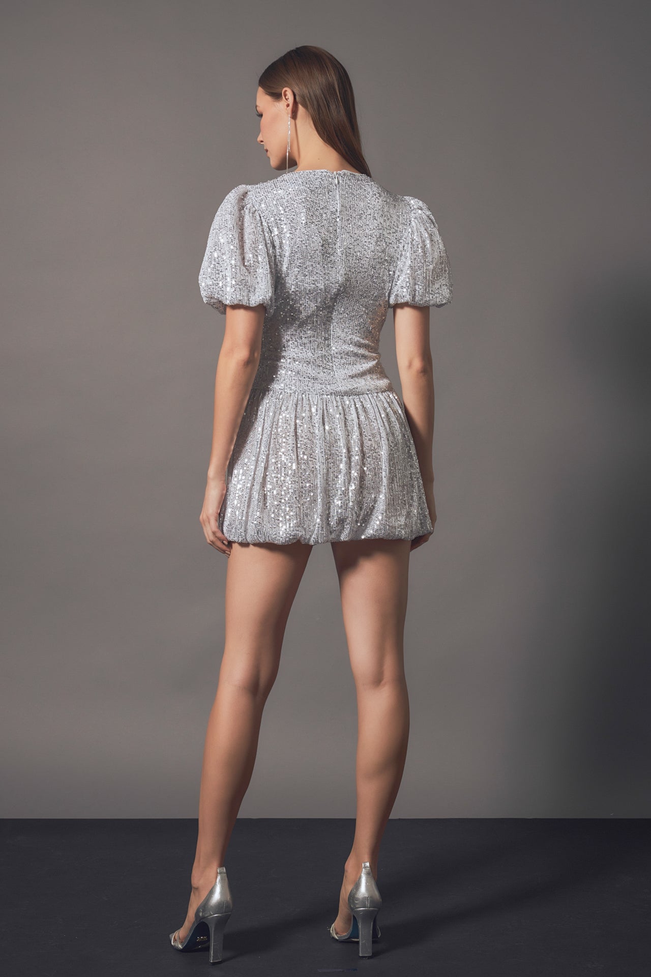 ENDLESS ROSE - Sequin Bubble Skirt Mini Dress - DRESSES available at Objectrare