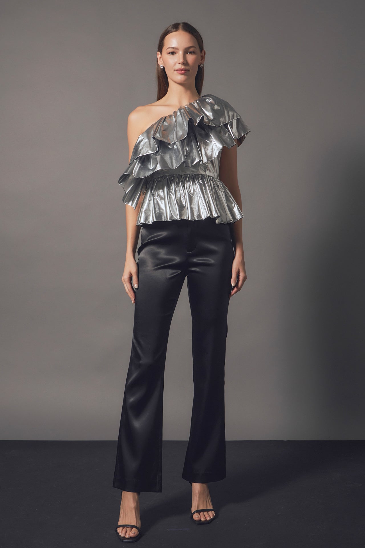 ENDLESS ROSE - Endless Rose - Metallic Tiered Top - TOPS available at Objectrare