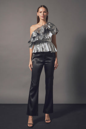 ENDLESS ROSE - Endless Rose - Metallic Tiered Top - TOPS available at Objectrare