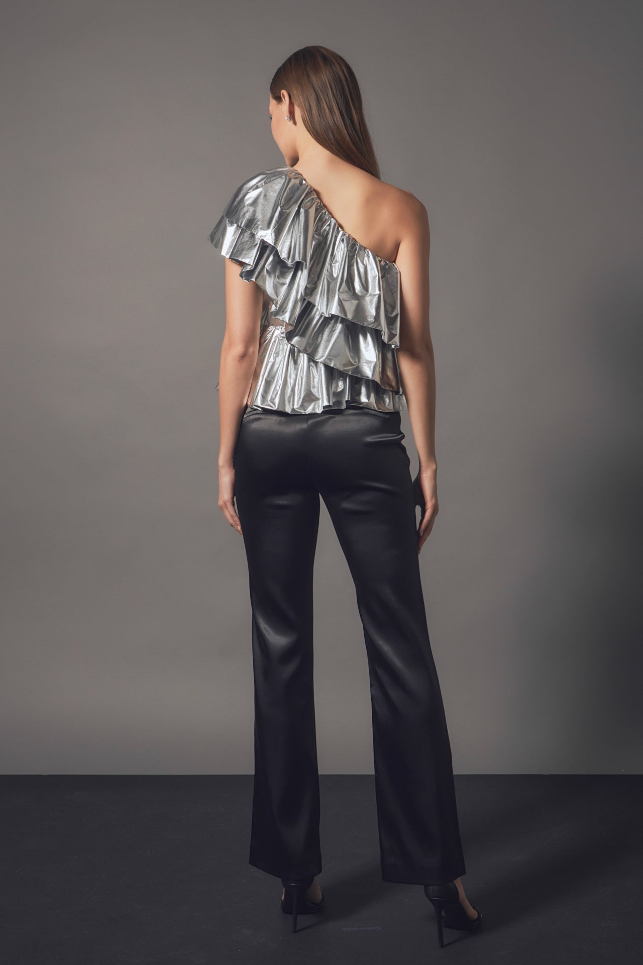 ENDLESS ROSE - Metallic Tiered Top - TOPS available at Objectrare