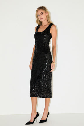 ENDLESS ROSE - Sequins Crochet Slip Dress - DRESSES available at Objectrare