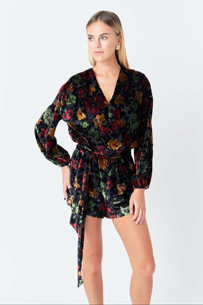 Burnout Velvet Romper