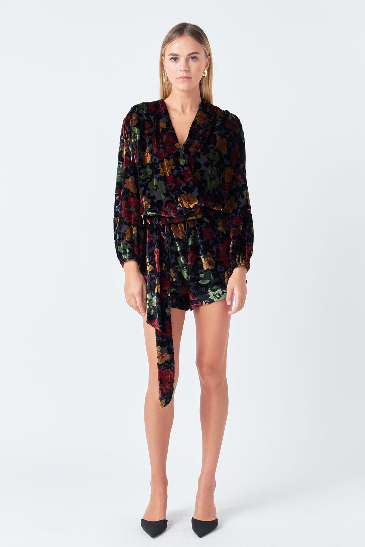 ENDLESS ROSE - Endless Rose - Burnout Velvet Romper - ROMPERS available at Objectrare